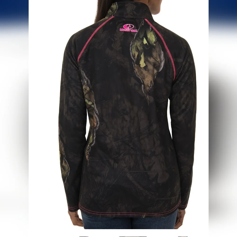 Realtree & Mossy Oak Women's Fleece Performance Camo 1/4 Zip Jacket Size Large - Picture 6 of 7
